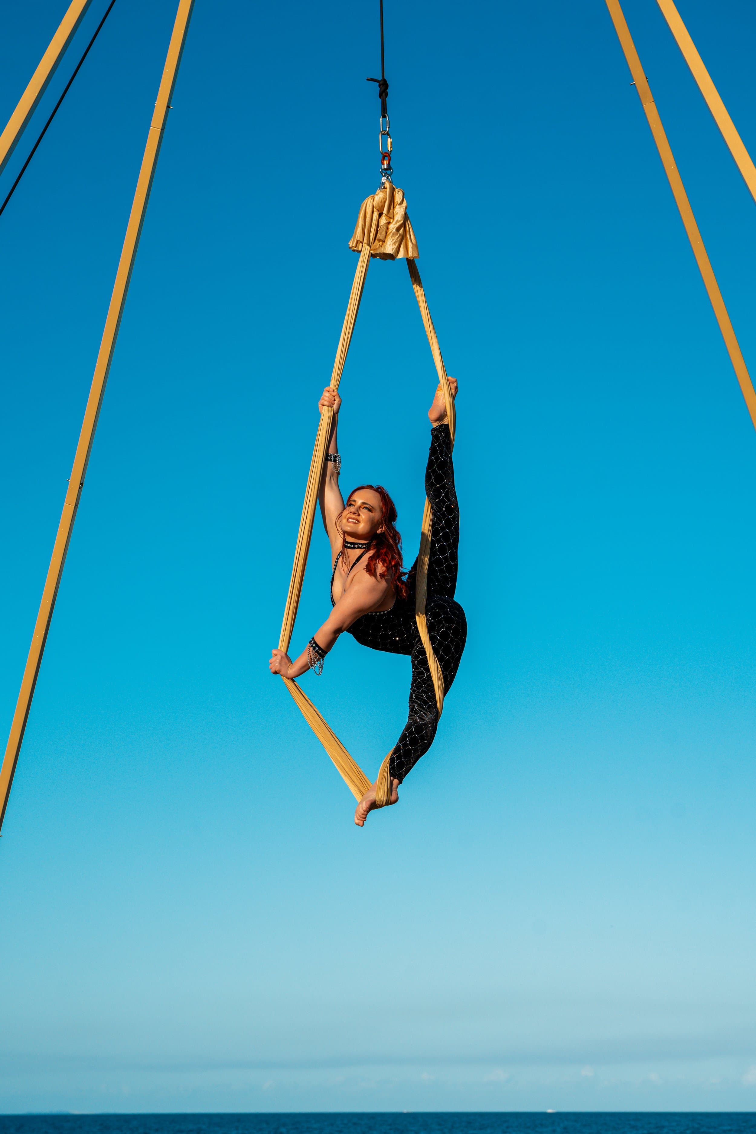 Veronica Waite demonstrating a flexibility position